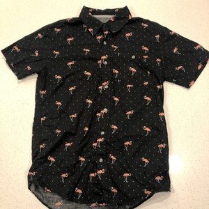 Button Up Flamingo Shirt